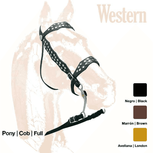 CABEZADA MONTAR WESTERN 0052 COB NEGRO
